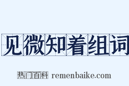 见微知着组词是什么意思的图片